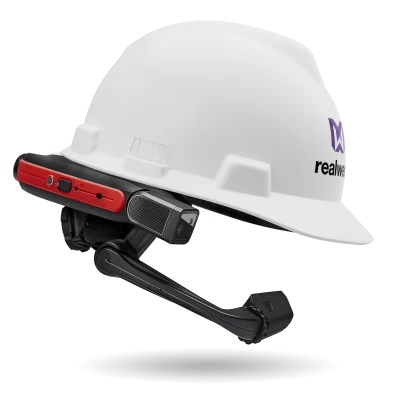 RealWear Navigator Z1 with hard hat and thermal camera integration
